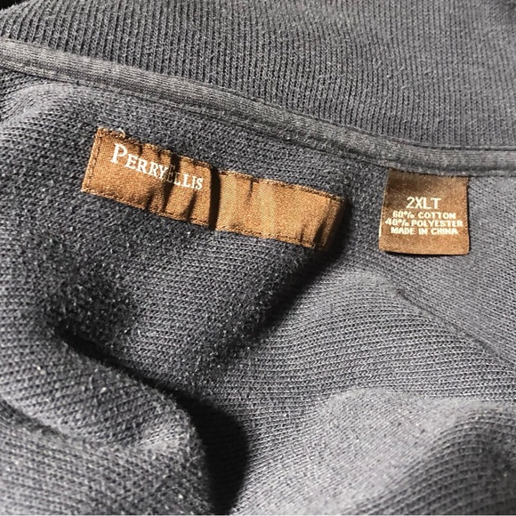 Perry Ellis Ribbed Men's Pullover GRAY Sweater - Size 2XLT - Picture 4 of 4